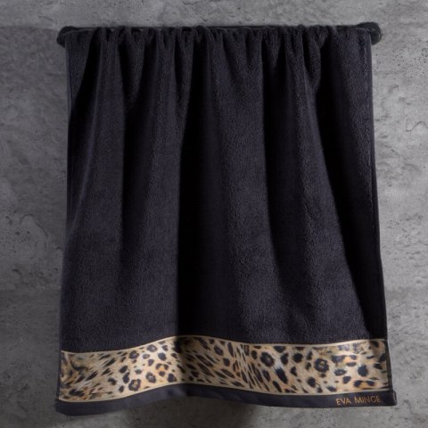 Ręcznik Eva 23 30x50 czarny frotte bawełniany 500 g/m2 Eva Minge Eurofirany