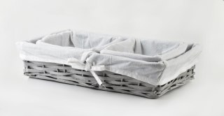 WILL Komplet 3 koszy M24x35x8cm Sx2:19x17cm