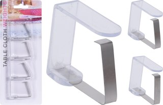 ZESTAW ZACISKÓW DO OBRUSÓW 4 SZT