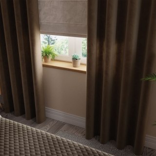 Zasłona gotowa na przelotkach 140x240 002 brązowa Velvi