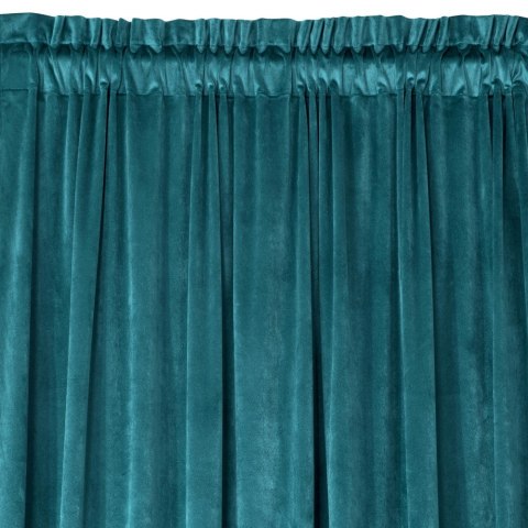 Zasłona gotowa na taśmie 140x270 Rosa turkusowa ciemna welurowa D91