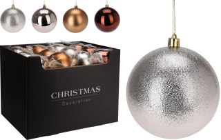 BOMBKA ŚWIĄTECZNA 10CM BURSZTYNOWA 4 RODZAJE