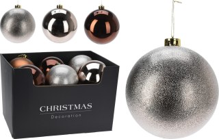 BOMBKA ŚWIĄTECZNA 14CM BURSZTYNOWA 3 RODZAJE