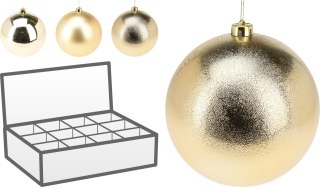 BOMBKA ŚWIĄTECZNA 14CM ZŁOTA 3 RODZAJE