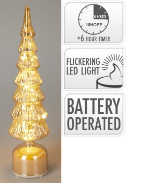 Choinka LED 40CM BURSZTYNOWA 2ASS