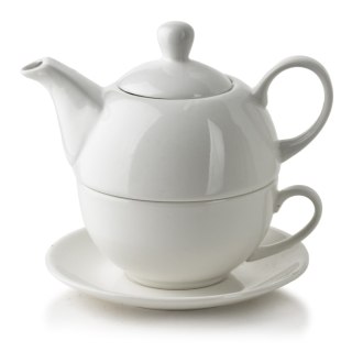 BASIC Dzbanek z filiżanką TEA FOR ONE 280ml/410ml 14,5x11x14,5cm