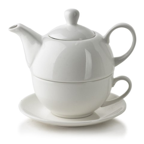BASIC Dzbanek z filiżanką TEA FOR ONE 280ml/410ml 14,5x11x14,5cm