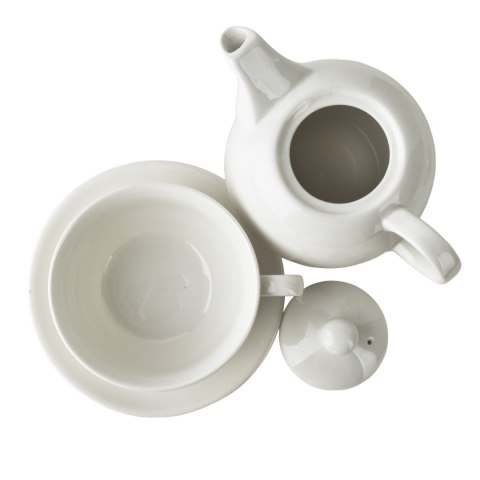 BASIC Dzbanek z filiżanką TEA FOR ONE 280ml/410ml 14,5x11x14,5cm