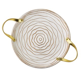 DAZ Taca 29x38x3cm z uchwytami złotymi