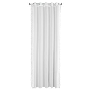 Firana 140x250 Luisa biała gotowa na przelotkach + troczek Eurofirany