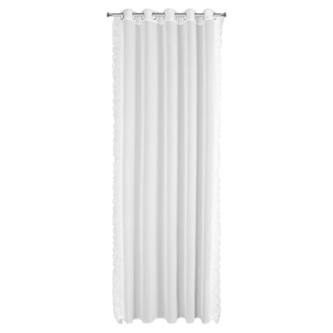 Firana 140x250 Luisa biała gotowa na przelotkach + troczek Eurofirany