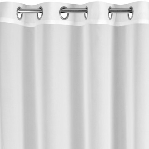 Firana 140x250 Luisa biała gotowa na przelotkach + troczek Eurofirany