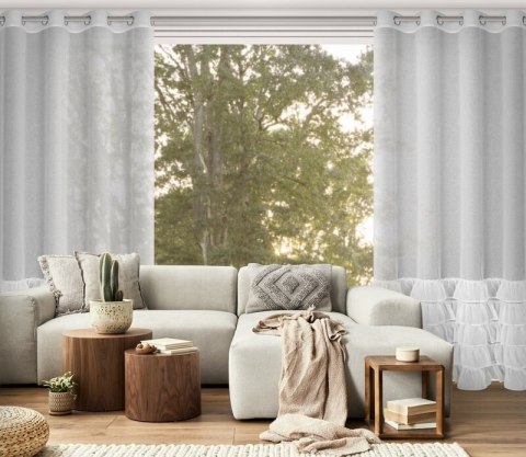 Firana gotowa Dani 140x250 biała na przelotkach Eurofirany