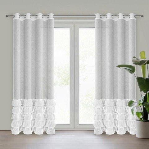 Firana gotowa Dani 140x250 biała na przelotkach Eurofirany