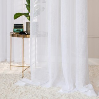 Firana gotowa na przelotkach 200x250 001 biała Nala