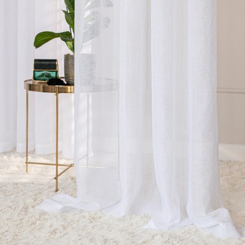 Firana gotowa na przelotkach 200x250 001 biała Nala