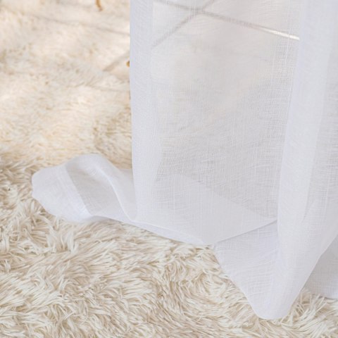 Firana gotowa na przelotkach 200x250 001 biała Nala