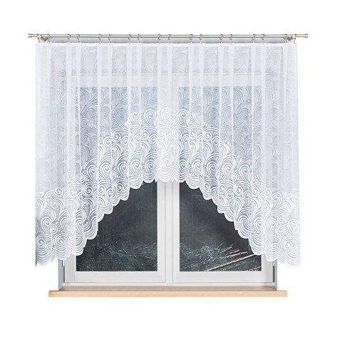 Firana żakardowa gotowa 300x140 001 biała Kinga