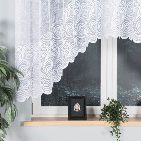 Firana żakardowa gotowa 300x140 001 biała Kinga