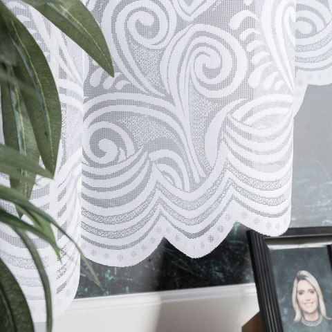 Firana żakardowa gotowa 300x140 001 biała Kinga