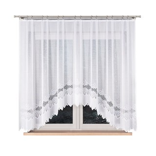 Firana żakardowa gotowa 300x160 001 biała Modesta