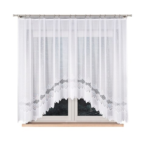 Firana żakardowa gotowa 300x160 001 biała Modesta