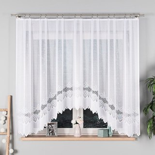 Firana żakardowa gotowa 300x160 001 biała Modesta