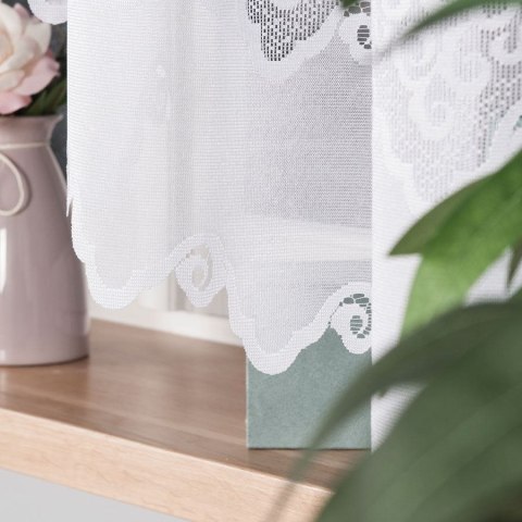 Firana żakardowa gotowa 300x160 001 biała Modesta