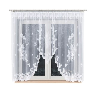 Firana żakardowa gotowa 300x160 biała Begonia