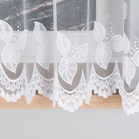 Firana żakardowa gotowa 300x160 biała Begonia