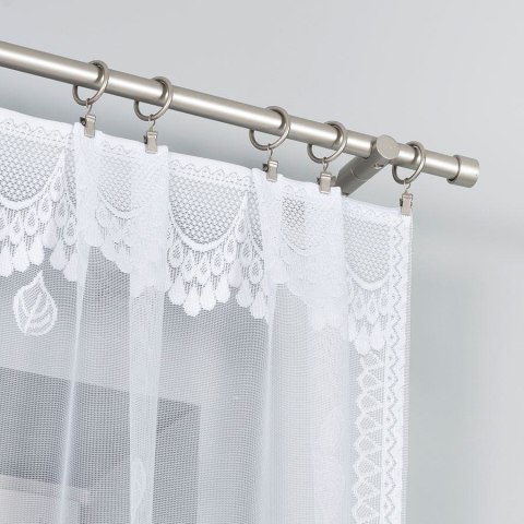 Firana żakardowa gotowa 300x160 biała Begonia