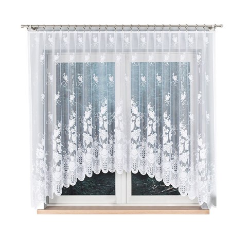 Firana żakardowa gotowa 300x160 biała Edyta