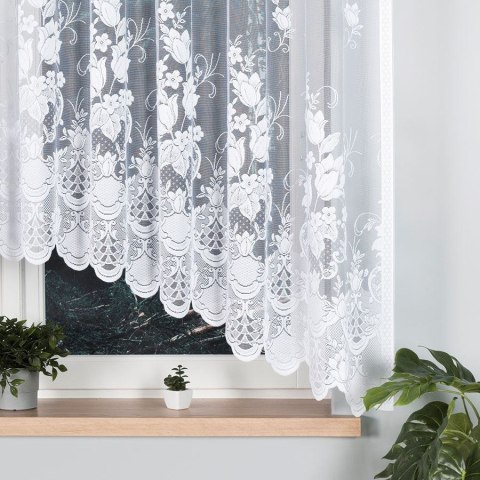 Firana żakardowa gotowa 300x160 biała Edyta