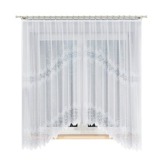 Firana żakardowa gotowa 300x180 001 biała Violetta