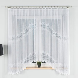 Firana żakardowa gotowa 300x180 001 biała Violetta