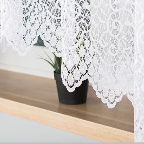 Firana żakardowa gotowa 300x180 001 biała Violetta