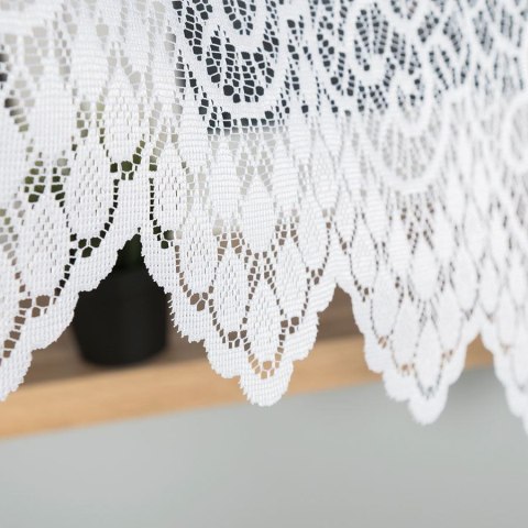 Firana żakardowa gotowa 300x180 001 biała Violetta