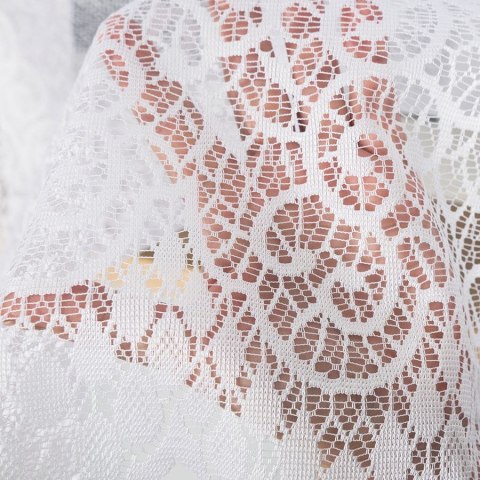 Firana żakardowa gotowa 300x180 001 biała Violetta