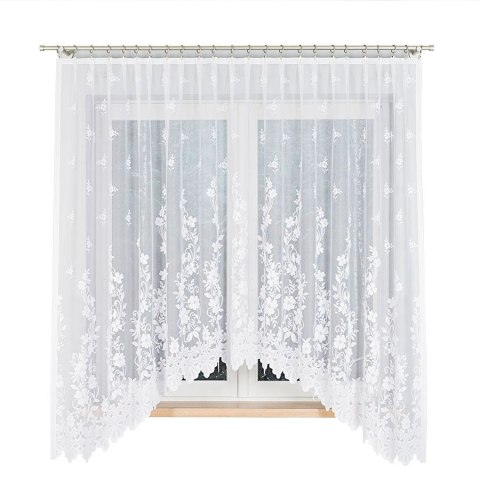 Firana żakardowa gotowa 300x180 biała Ludwika