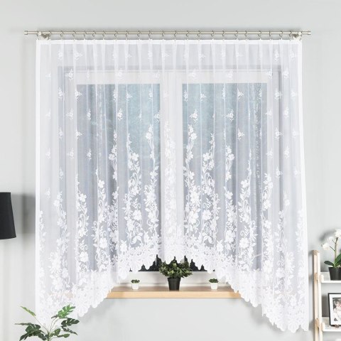 Firana żakardowa gotowa 300x180 biała Ludwika