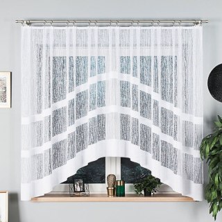 Firana żakardowa gotowa 310x160 biała Wiktoria