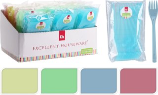 KOMPLET 25 WIDELCÓW PLASTIKOWYCH WIELORAZOWYCH 17,5CM