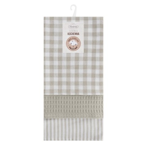 Komplet 3 ręczników kuchennych LUCY 50x70cm beżowy