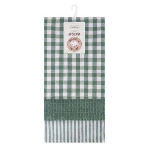 Komplet 3 ręczników kuchennych LUCY 50x70cm zielone