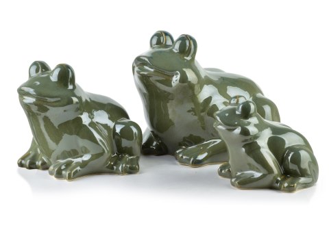 MAVE GREEN Figura żaba ceramiczna 16x15,5x13 cm