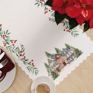 Obrus bieżnik wodoodporny 60x120 009 wielokolorowy Zimowe Miasteczko