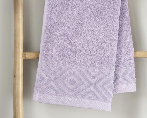 Ręcznik kąpielowy bawełniany Paula 70x140 lawendowy 550 g/m2