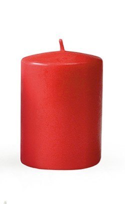 Świeca CLASSIC CANDLES Walec duży 7x7x17,5cm czerwona parafinowa