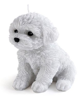 Świeca Figurka ANIMALS PIES PUDEL 13x13cm szary parafinowa