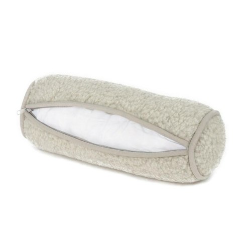 Wałek pod głowę wełniany merynos 50x15 szary jasny Wyroby rehabilitacyjne i rozgrzewające